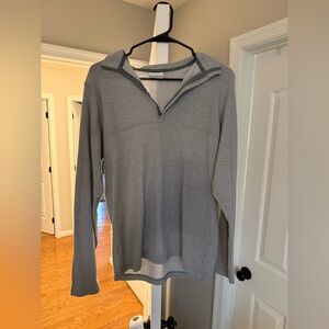 Columbia Light Gray quarter zip sweatshirt